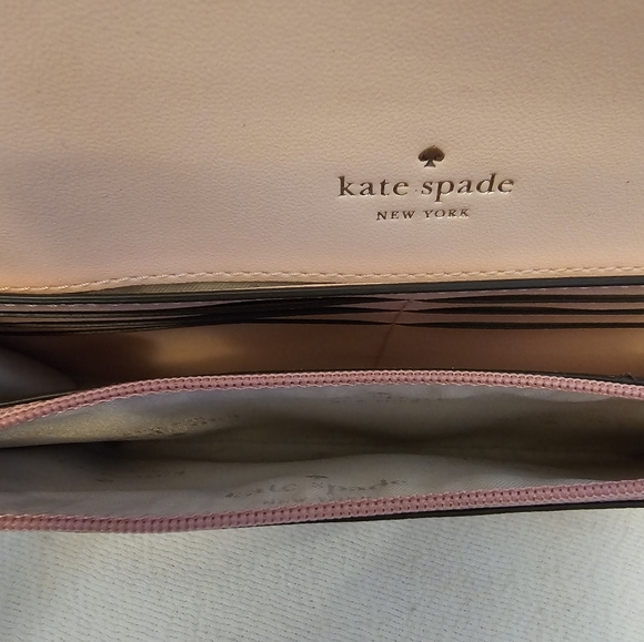 Kate spade EUC New York Bags Boxed Med Glitter Flap Phone Wristlet Wallet Pink - Picture 7 of 16